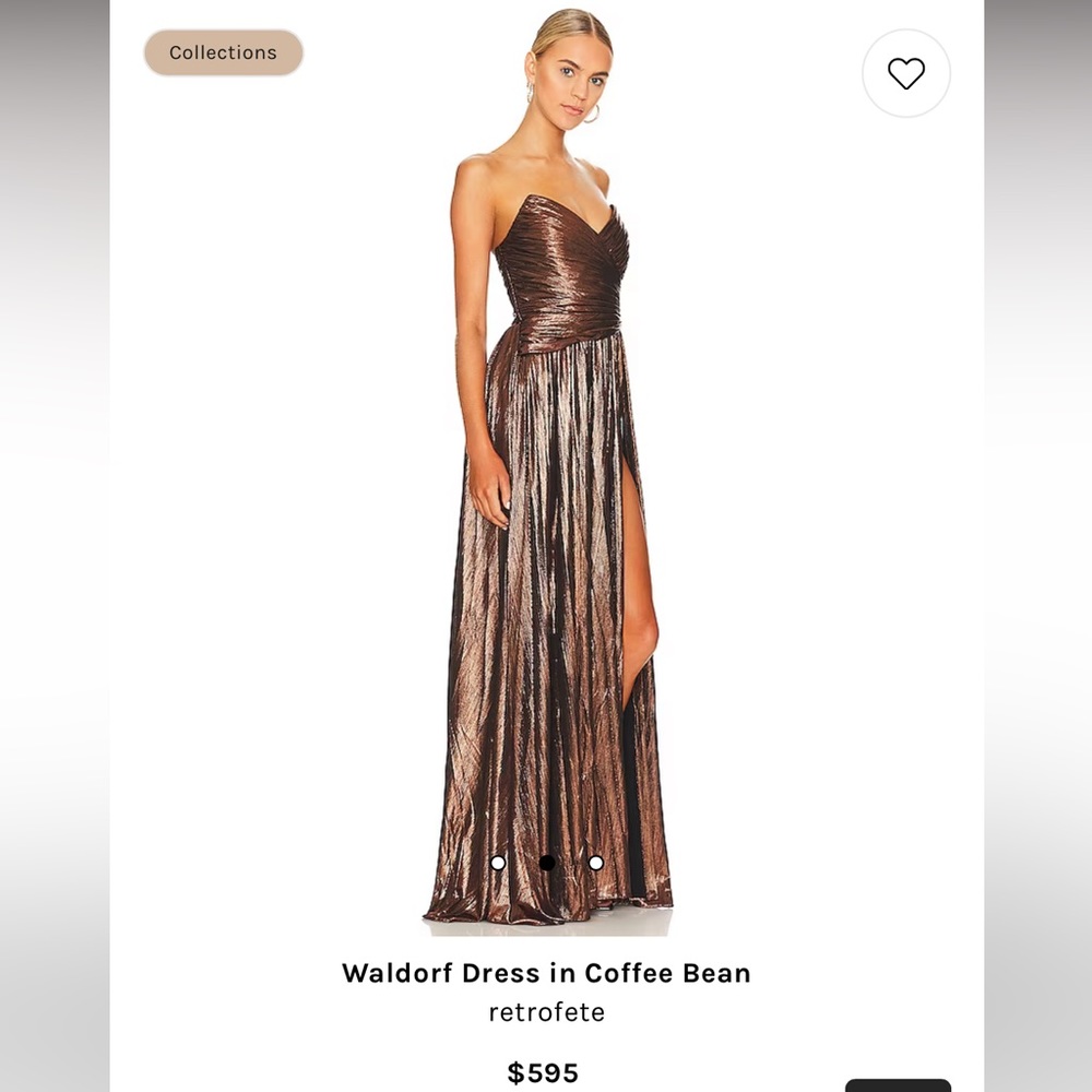 Retrofete Waldorf Dress in Coffee Bean
Size S